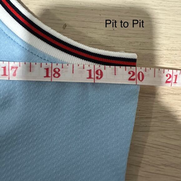 Jofit Womens Cutaway Ribbed Mock Neck Golf Active Tank Top in Blue Size Large - Picture 9 of 11